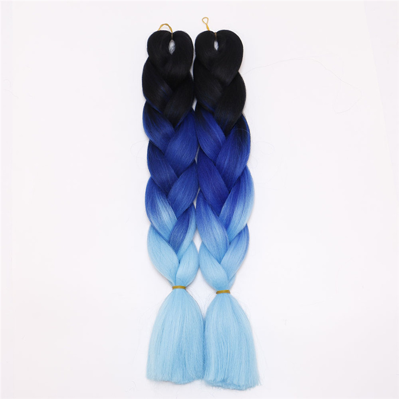 Wholesale 100g three colored jumbo braid synthetic hair for braiding african 3s braid hair 3x for hair beauty