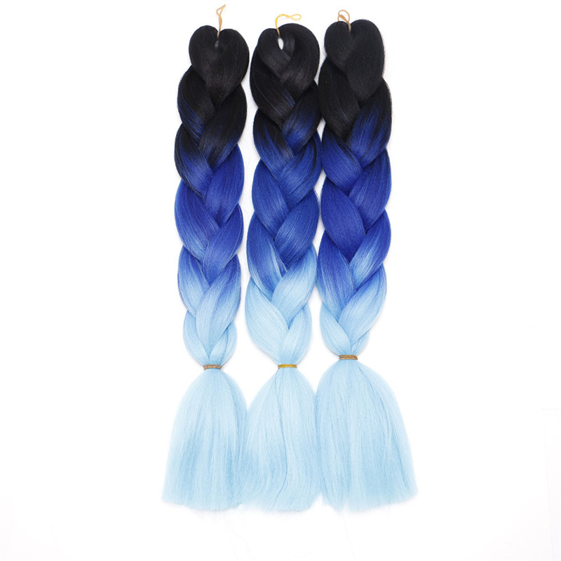 Wholesale 100g three colored jumbo braid synthetic hair for braiding african 3s braid hair 3x for hair beauty