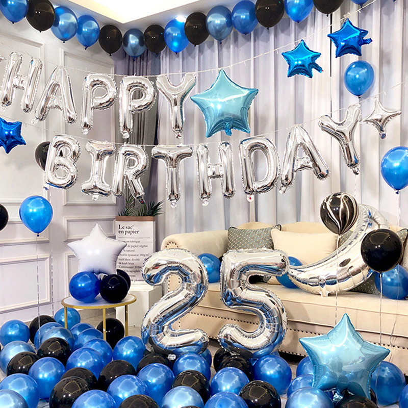 Wholesale sale happy birthday aluminum foil balloon party decoration suit