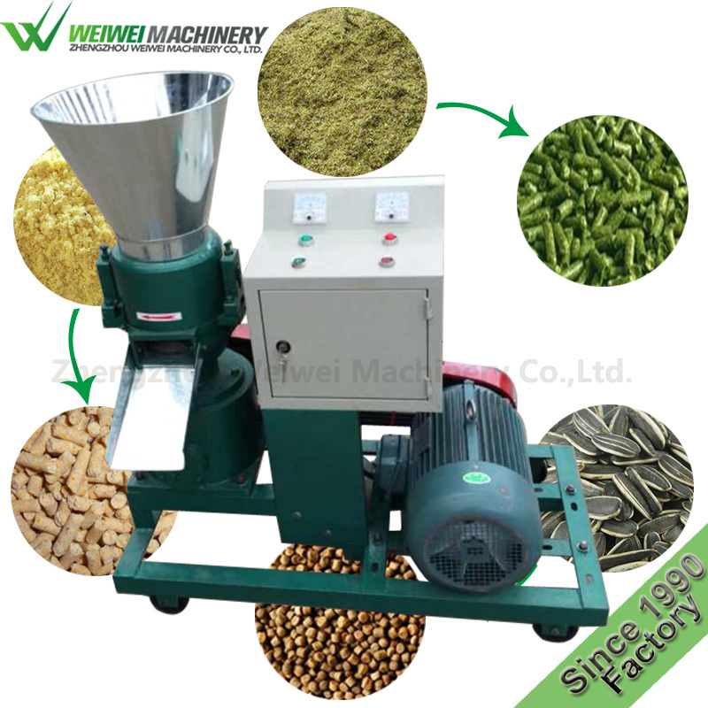 Weiwei powder mill poultry feed herb pelletizer chicken food feed making pellet granulator feed pillet machine aliment poulet