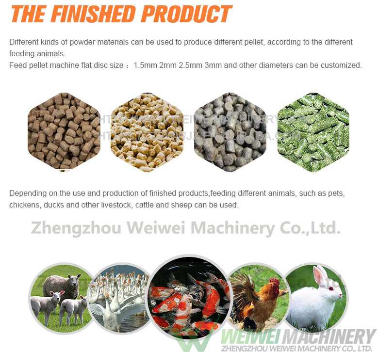 Weiwei powder mill poultry feed herb pelletizer chicken food feed making pellet granulator feed pillet machine aliment poulet