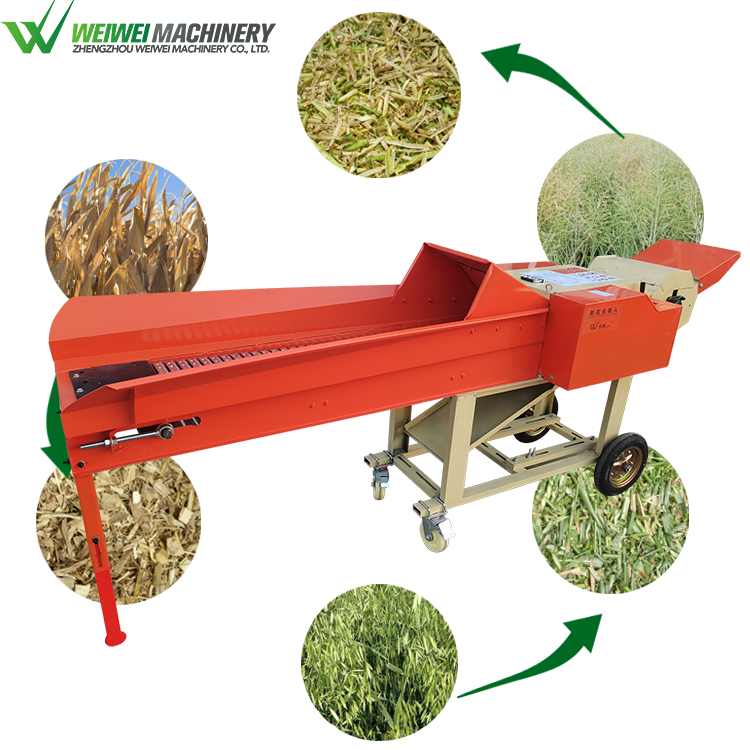 WEIWEI 9ZR-8 Feed Processing Alfalfa Grass Shredder Cutter Sale Online Fodder Chaff Cutting Animal Feedstuff Making Machine