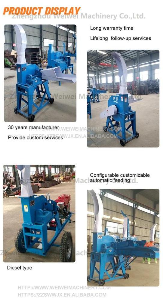 9ZP-3 Animal feed making silage machine chaff cutter crop rotary hay cutting chopper machine