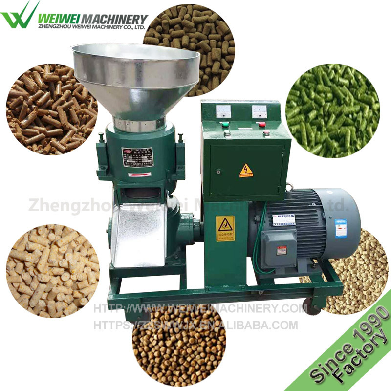 Weiwei powder mill poultry feed herb pelletizer chicken food feed making pellet granulator feed pillet machine aliment poulet