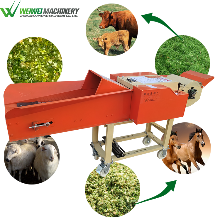 WEIWEI 9ZR-8 Feed Processing Alfalfa Grass Shredder Cutter Sale Online Fodder Chaff Cutting Animal Feedstuff Making Machine