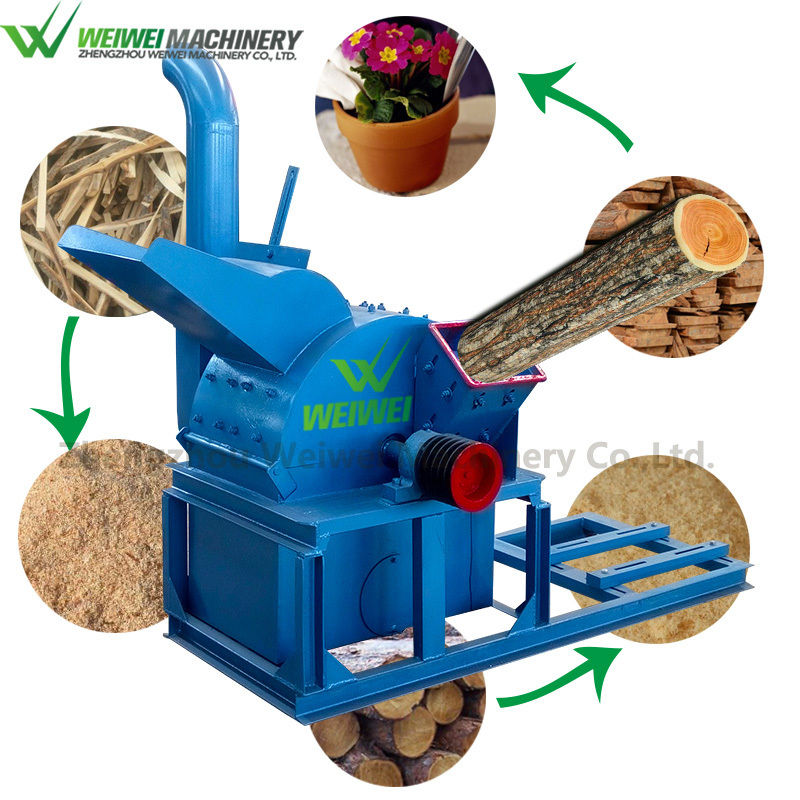 Weiwei machine 50 hp diesel engine 30-37kwrwood chipper malaysia  plywood frame planer sawdust making machinery