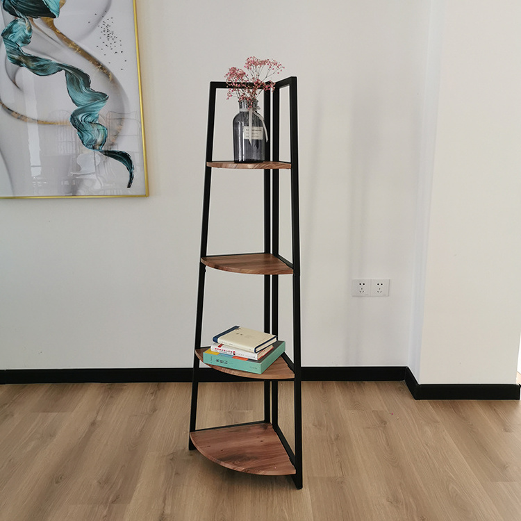 Hot portable display shelf folding corner rack for wholesale