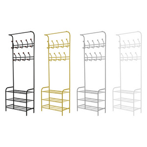 promotion on sale wholesale clothes stands and shoe racks entryway organizer  hall tree storage bench hat coat rack with shoes