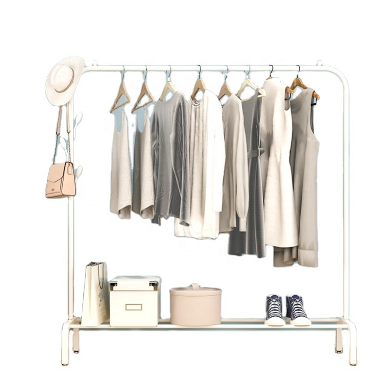 Fashion Iron Stand And Hat Hanger Organizer Bedroom Simple Coat Rack