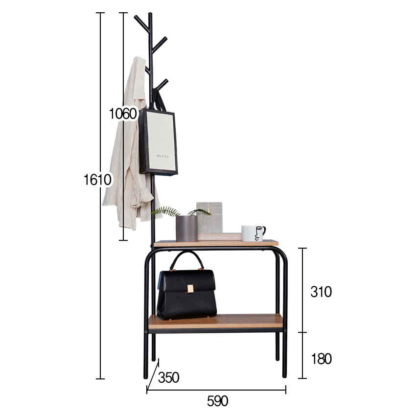 Industrial Hall Tree Shoe Coat Rack With Storage Bench Entrance Entryway Coat Rack