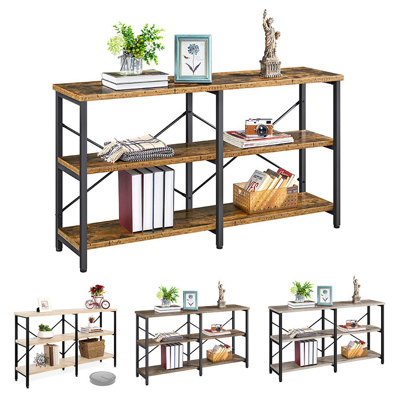 Hot sale Best Price Industrial Bookshelf  Vintage Bookcase and Bookshelves Wood and Metal Shelving Unit Display Rack and Storage