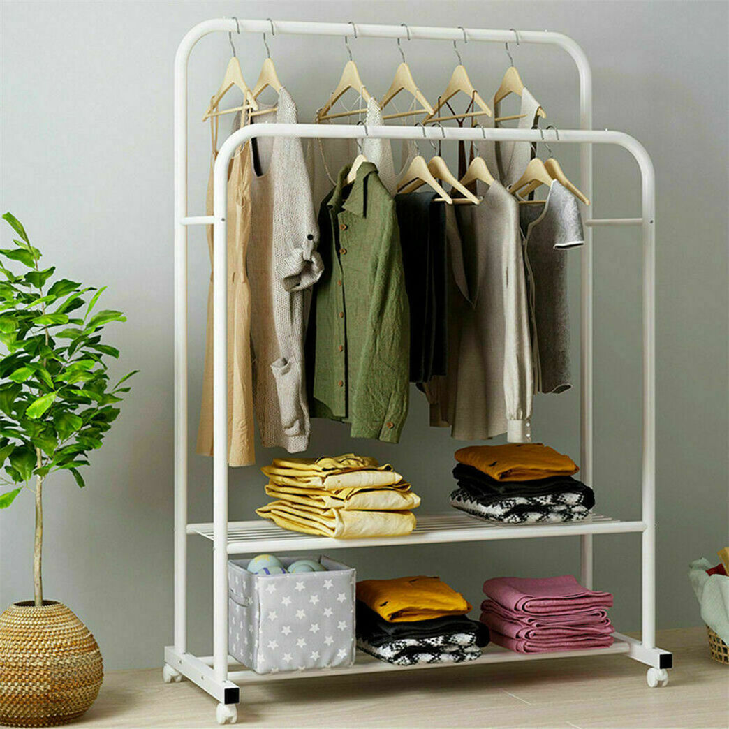 best selling oem high quality clothes stands and shoe racks metal lightweight  garment rack coat stand with shelf storage