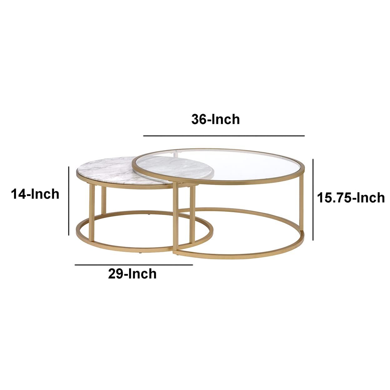 Living Room Furniture Metal Center Coffee table Modern luxury dining table Salon Glass coffee table