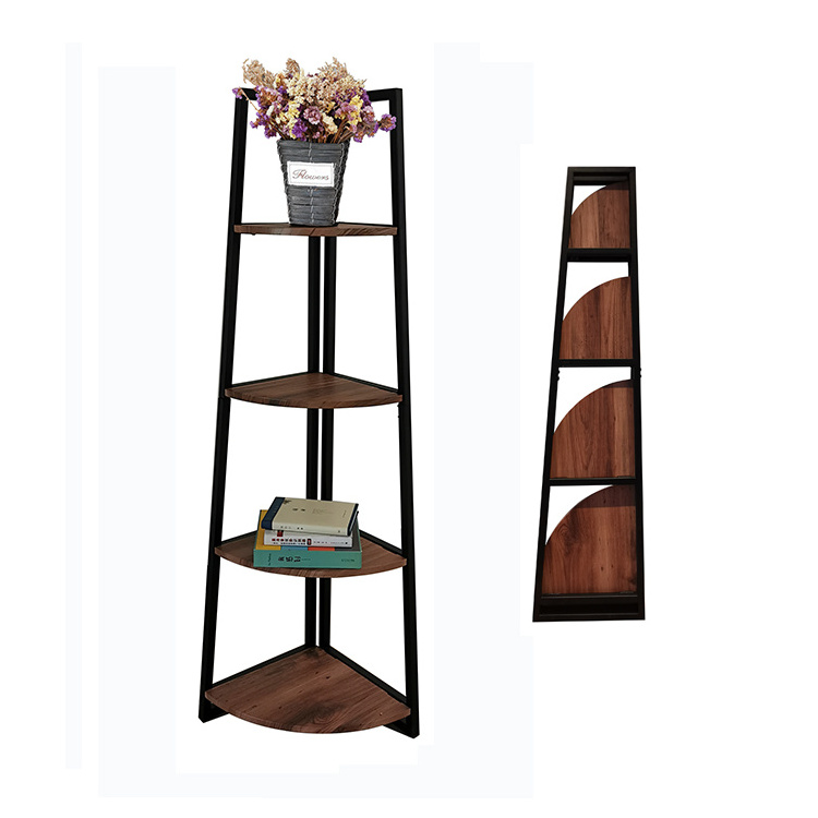 Hot portable display shelf folding corner rack for wholesale