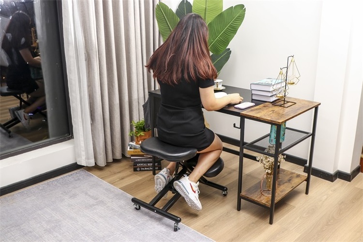 Improve Your Posture Adjustable Ergonomic Kneeling Chair Stool for Home and Office with an Angled Seat