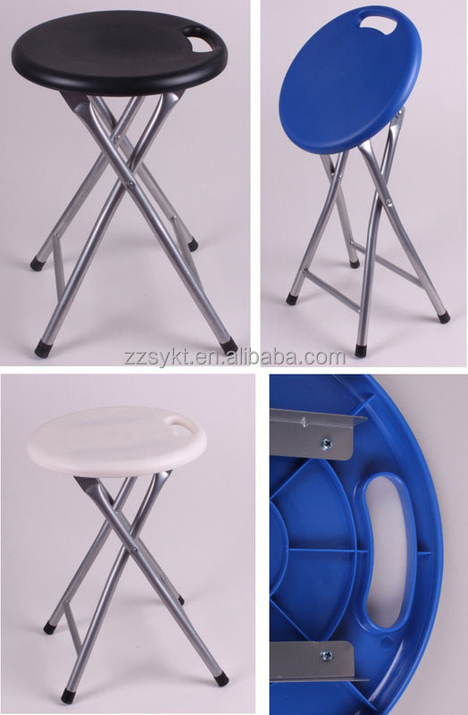 Lightweight small backpack portable round folding stool with pp top wholesale