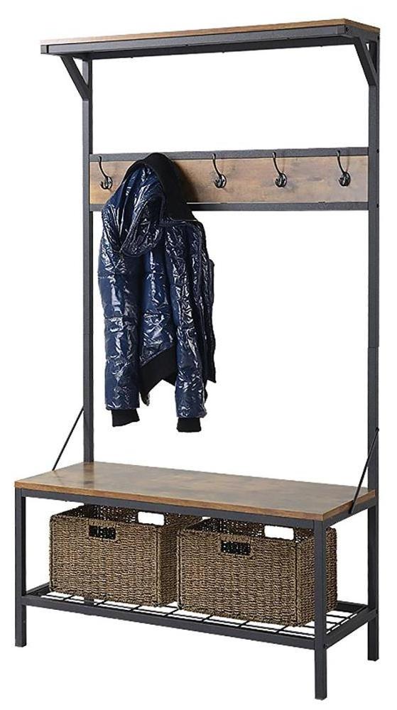 industrial coat hanger with shelf hanging  clothes stand rack with shoe rack