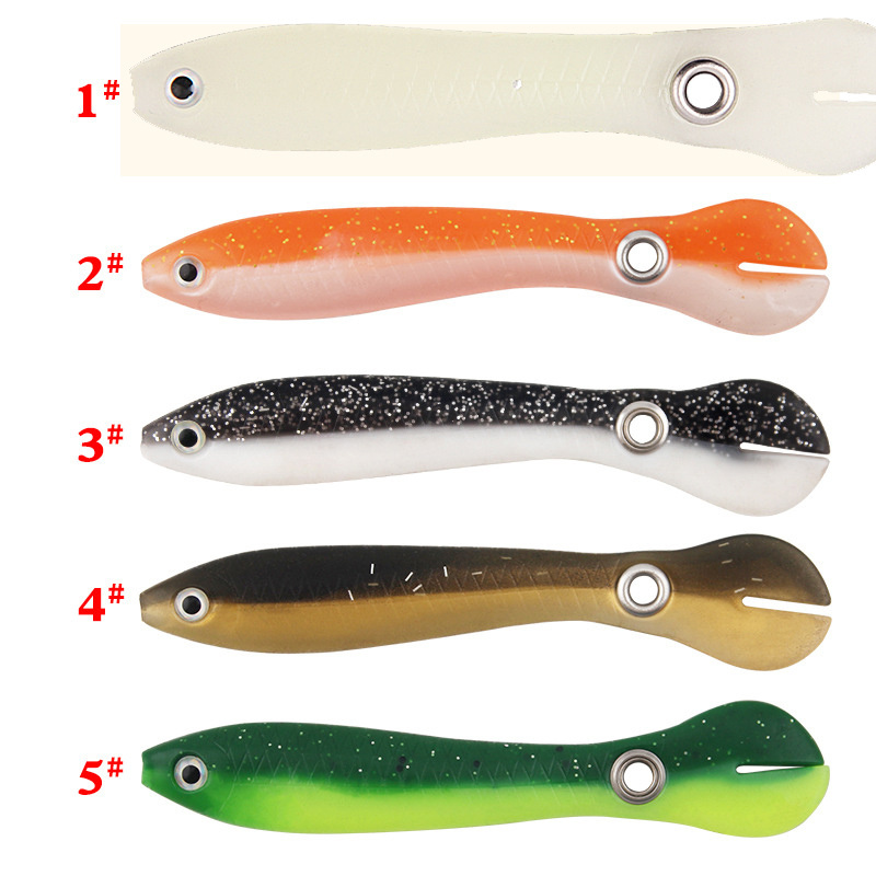 Hot sale Fish Walking Soft Fishing Lures 2g/6g Swing Tail Bait Silicone Small Bait Artificial Bait for Bass Pike