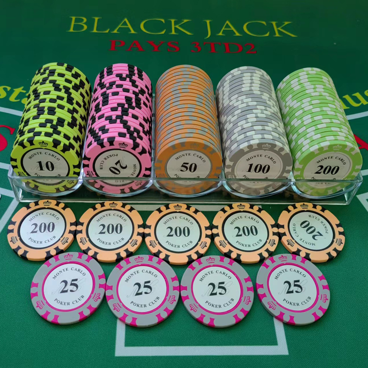 Costom Ept Chips De Poker Set 1000 500 300 Clay Ceramic Chips Case 500 Custom Monte Carlo 10G 12G 14G