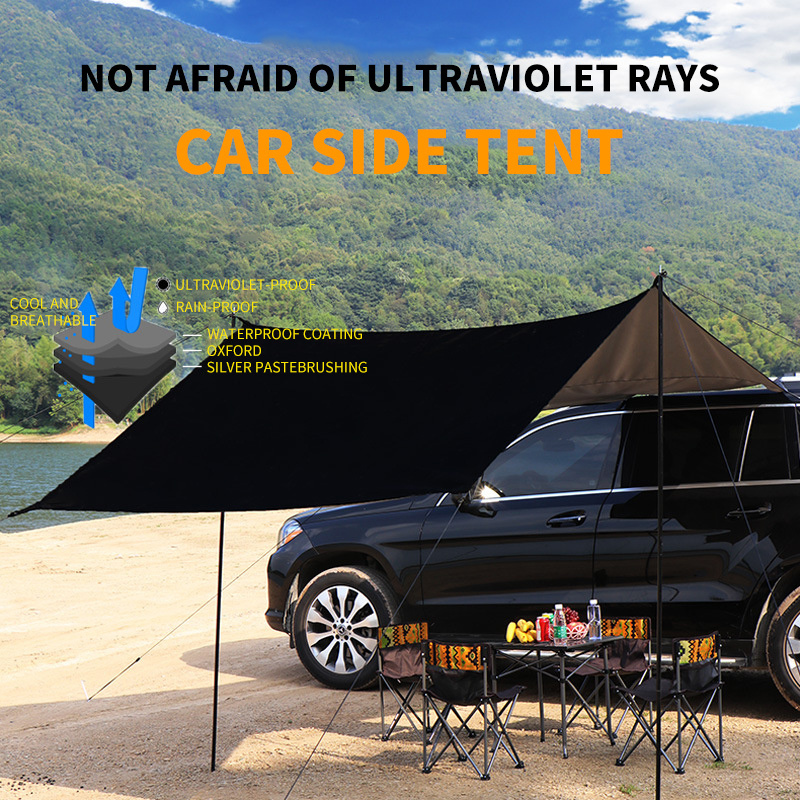 Awning Side Car Tailgate Roof Carrier Tent Universal Car Side Retractable Awning Tent 2.0 For Jimney Car Camping 2*3