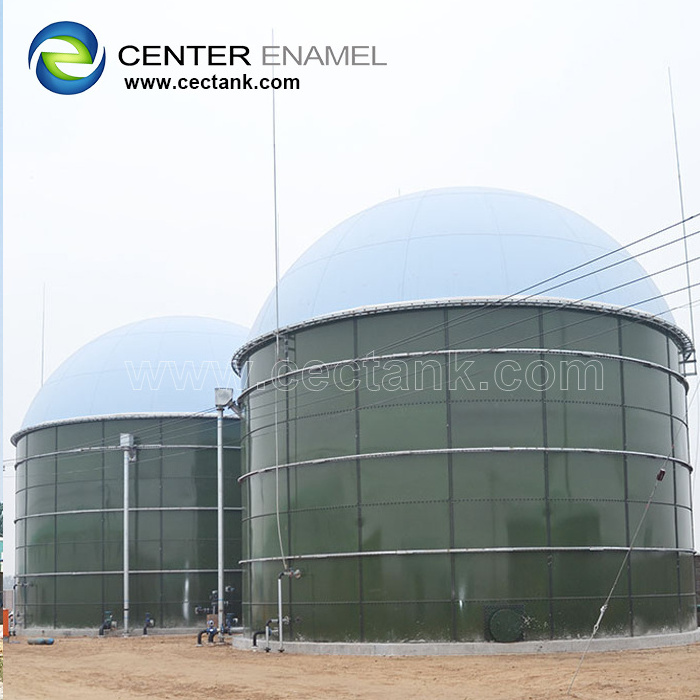 Biogas Storage Tank Equipped With Double Membrane Roof Balloon