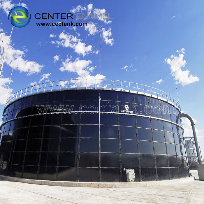 Biogas Storage Tank Equipped With Double Membrane Roof Balloon