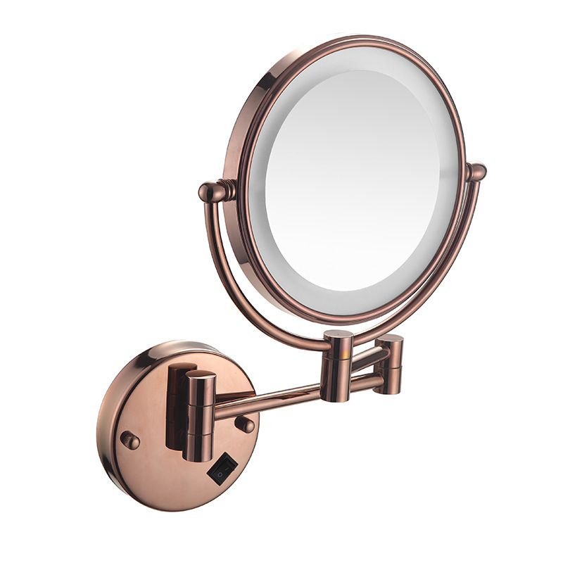 Customizable Wholesale 3x 8-inch Magnifying Hotel Bathroom Rechargeable cosmetic Makeup Mirror with LED Light