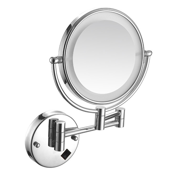 Customizable Wholesale 3x 8-inch Magnifying Hotel Bathroom Rechargeable cosmetic Makeup Mirror with LED Light