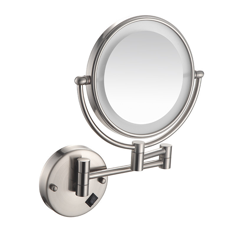 Customizable Wholesale 3x 8-inch Magnifying Hotel Bathroom Rechargeable cosmetic Makeup Mirror with LED Light