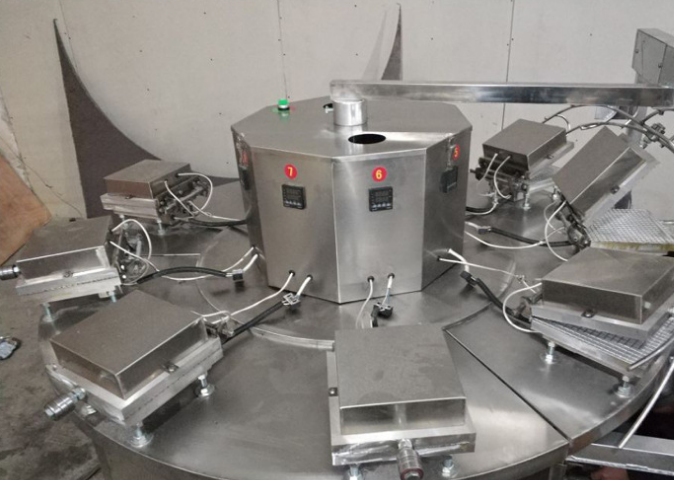 ice cream cone maker/semi automatic egg roll machine/egg roll machine suitable for food processing plant