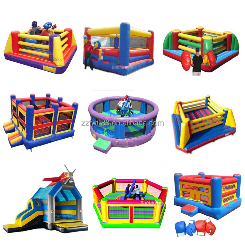 Customize Crazy Inflatable Fighting Ring Boxing Sport Game Large Inflatable Bouncy Boxing Ring Arena For Sale