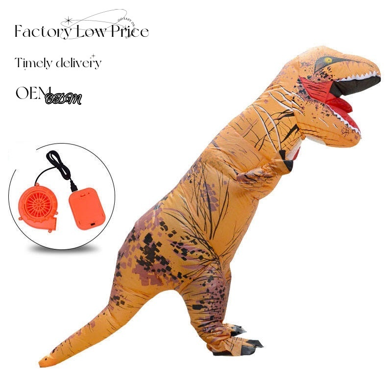 Factory Manufacturer T REX Dinosaur Suit Thickened Colourful Human Inflatable Suit Fat Dragon Inflatable Dinosaur Costume