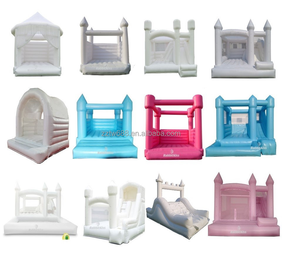 Mini Castle 8x8 13x13 Commercial Wedding Toddler Jumper Bouncy Castle White Adult Bounce House With Slide Commercial