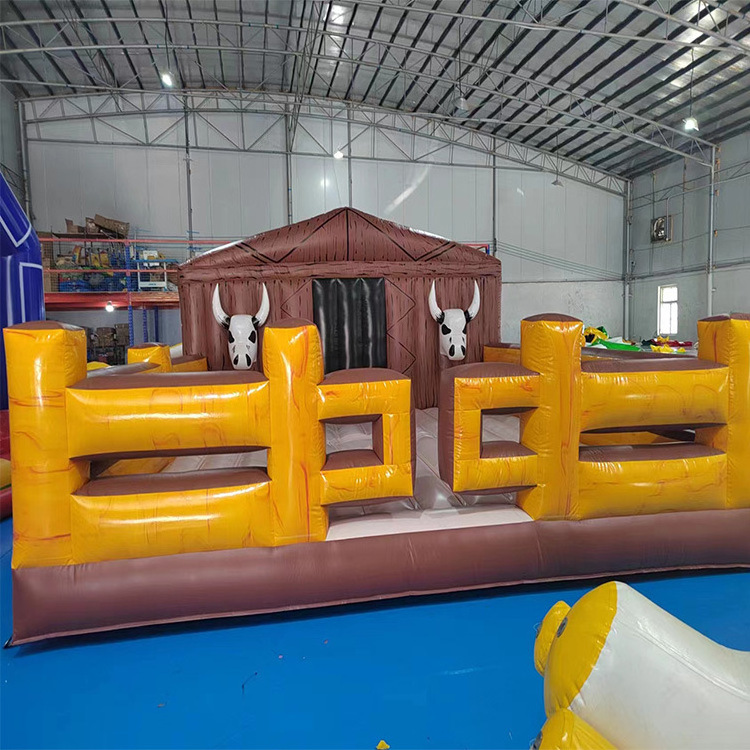 Carnival Commercial Inflatable Mechanical Rodeo Bull Interactive Game Customized Inflatable Mechanical Bull Ride For Sale