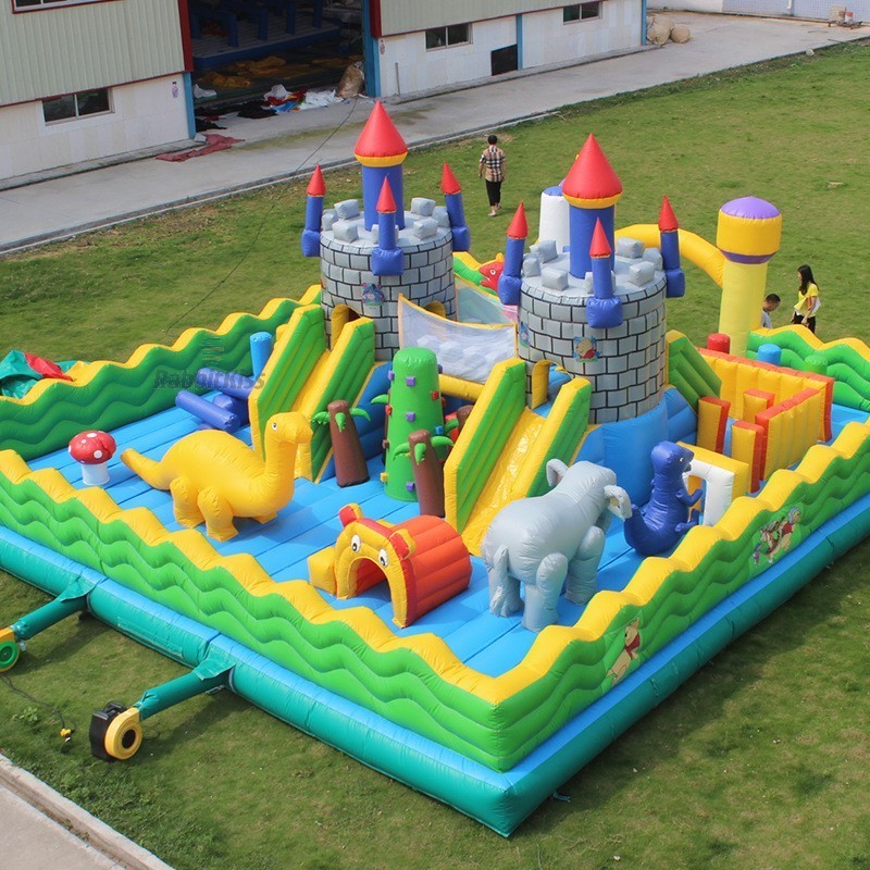 Outdoor Inflatable Theme Playground Park Inflatable Fun City Trampoline Adults Bouncer Slide Giant Inflatable Bouncer Air Slide