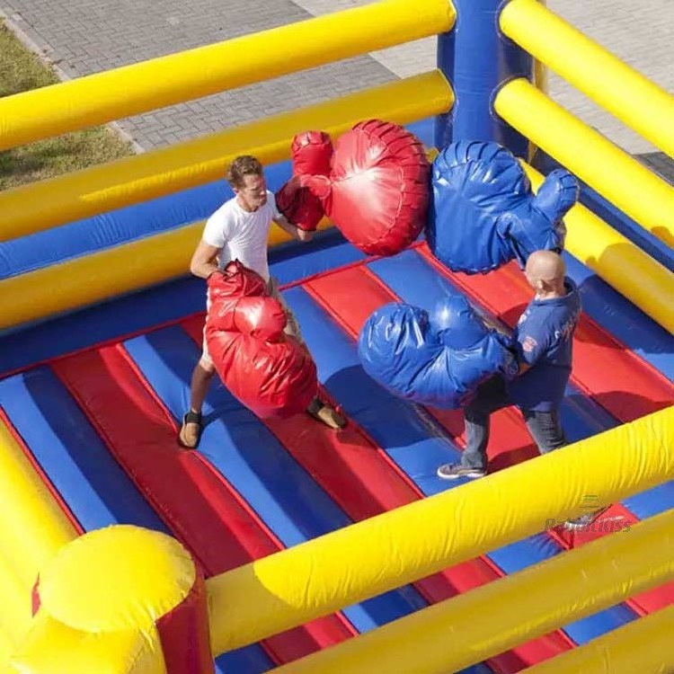 Team Building Game Interactive Inflatable Bouncy Boxing Ring Arena Inflatable Wrestling Ring Games for Kids Adult