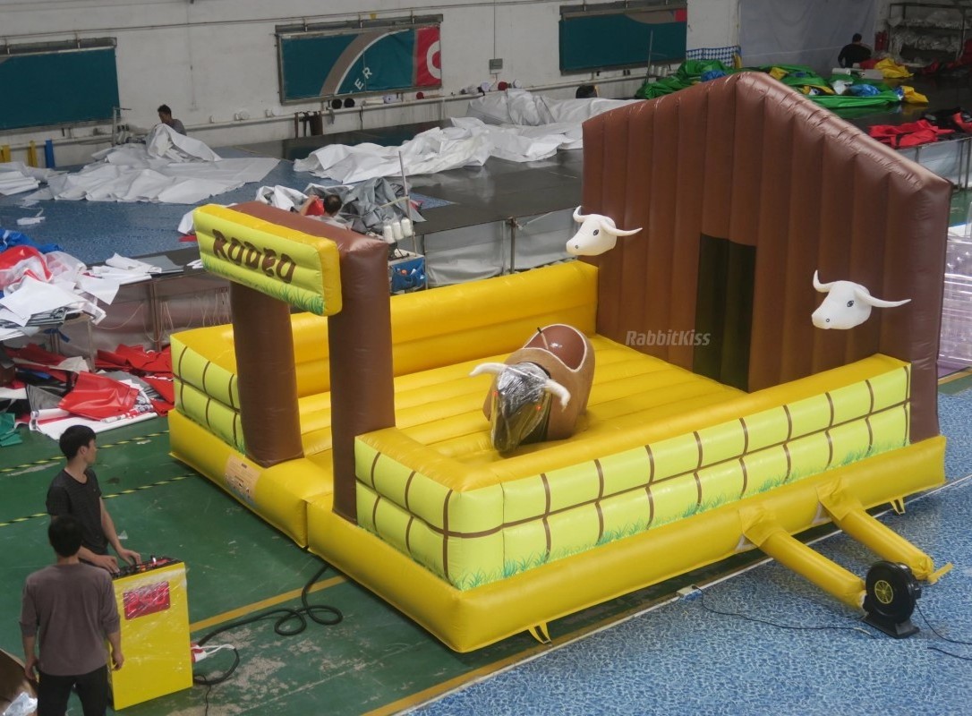 Carnival Commercial Inflatable Mechanical Rodeo Bull Interactive Game Customized Inflatable Mechanical Bull Ride For Sale