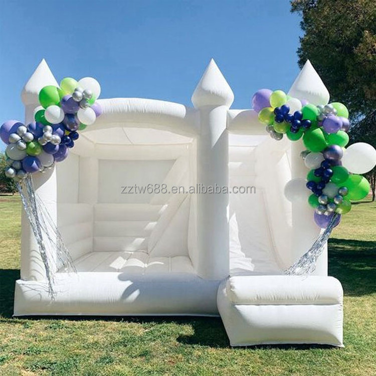 Mini Castle 8x8 13x13 Commercial Wedding Toddler Jumper Bouncy Castle White Adult Bounce House With Slide Commercial