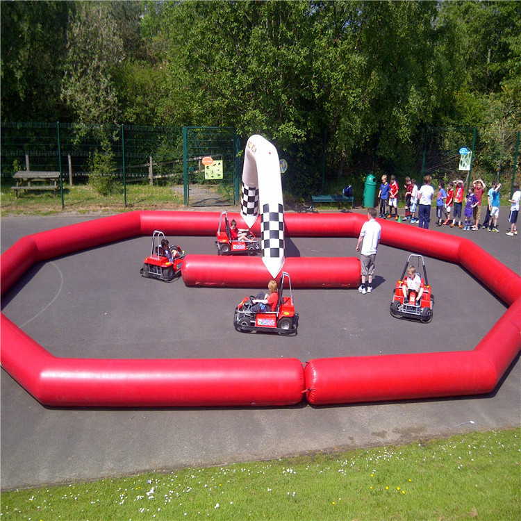 Commercial Customize Inflatable Speedway Go Kart Race Track Inflatable Sports Autodrome Field Bumper Car Race Track