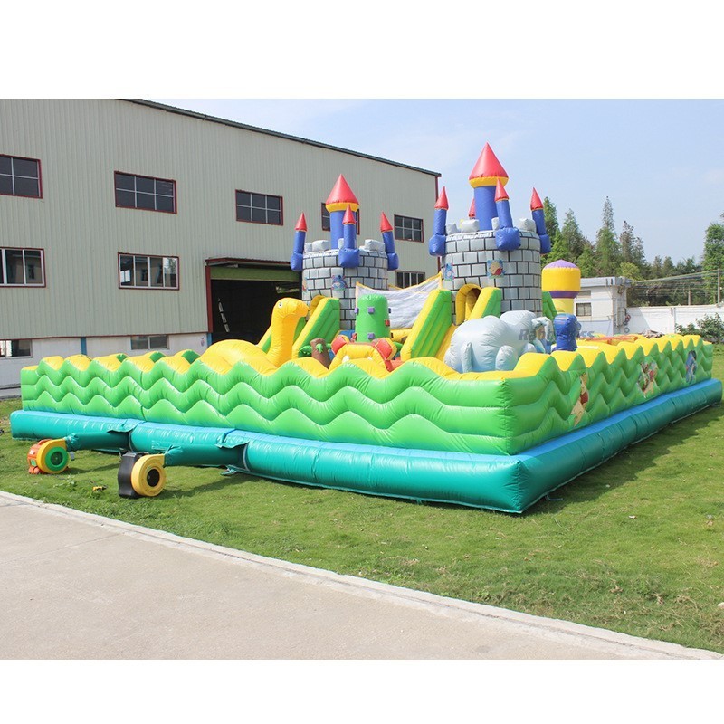 Outdoor Inflatable Theme Playground Park Inflatable Fun City Trampoline Adults Bouncer Slide Giant Inflatable Bouncer Air Slide