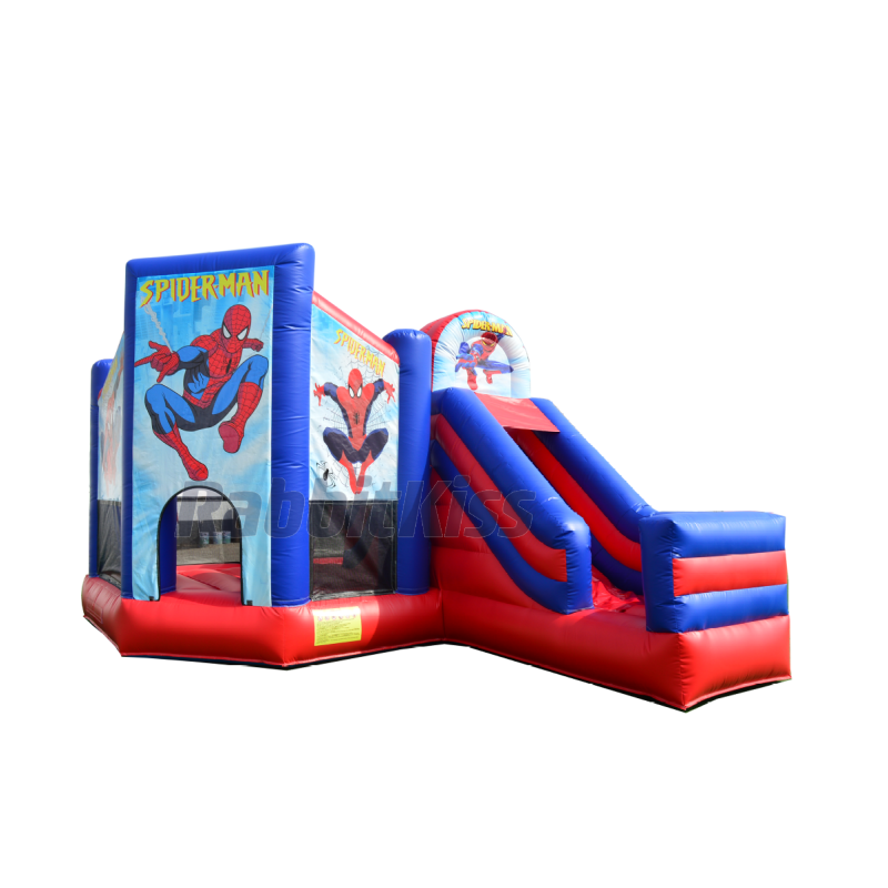 High quality Commercial Moonwalk Inflatable Giant Jumping Bouncer Castle Spiderman Inflatable Bouncy Castle with Pool