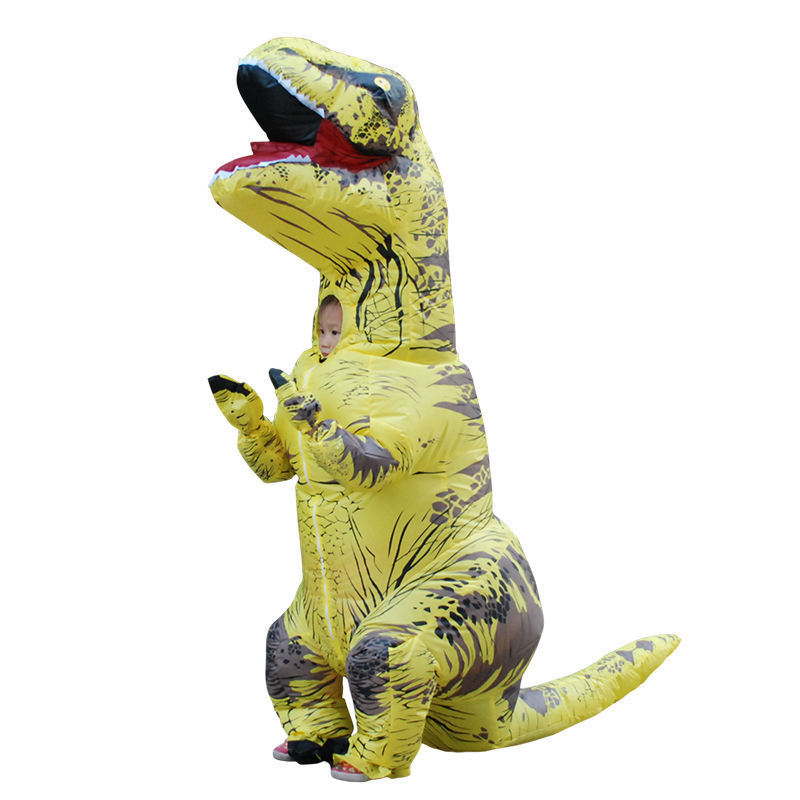 Factory Manufacturer T REX Dinosaur Suit Thickened Colourful Human Inflatable Suit Fat Dragon Inflatable Dinosaur Costume