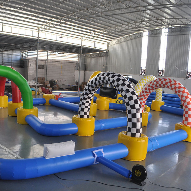 Commercial Customize Inflatable Speedway Go Kart Race Track Inflatable Sports Autodrome Field Bumper Car Race Track