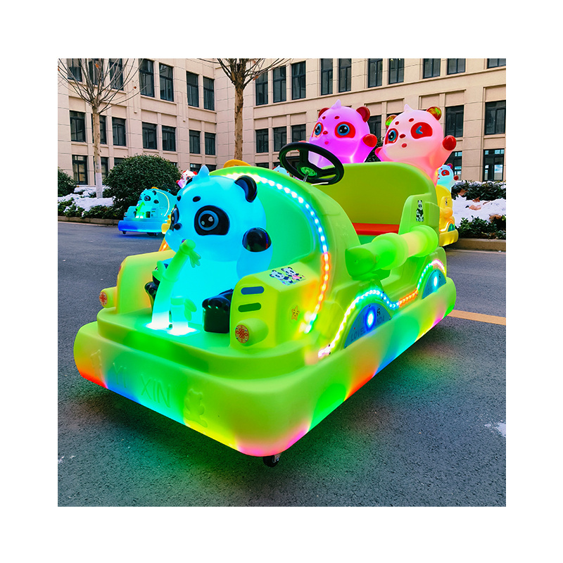 super fun New playground square children's bumper car panda luminous car equipment electric double coin-operated amusement car