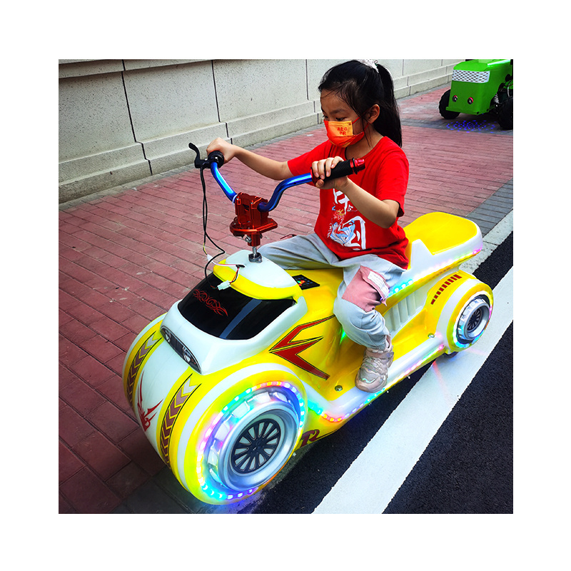 New playground equipment children's electric car can sit on adult luminous square motorcycle commercial toy bumper car