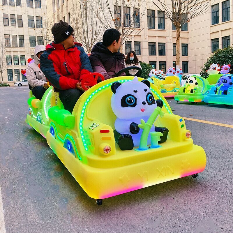 super fun New playground square children's bumper car panda luminous car equipment electric double coin-operated amusement car