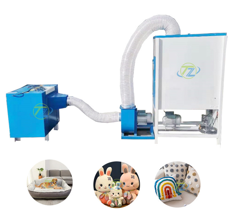 Portable teddy bear stuffing machine fiber opening pillow filling machine cotton pillow filling machines