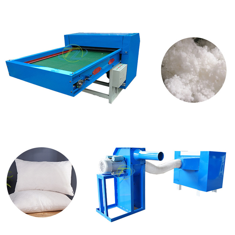 Polyester ball fiber pillow filling pearl cotton opening making machine  pillow making machine