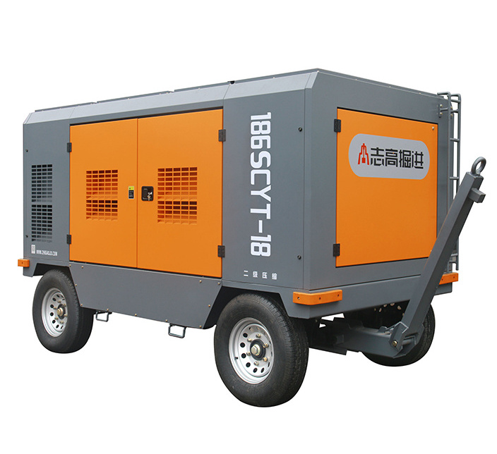 ZEGA 186SCYT compressor equipment 191kw 18bar diesel portable air compressor for blasting