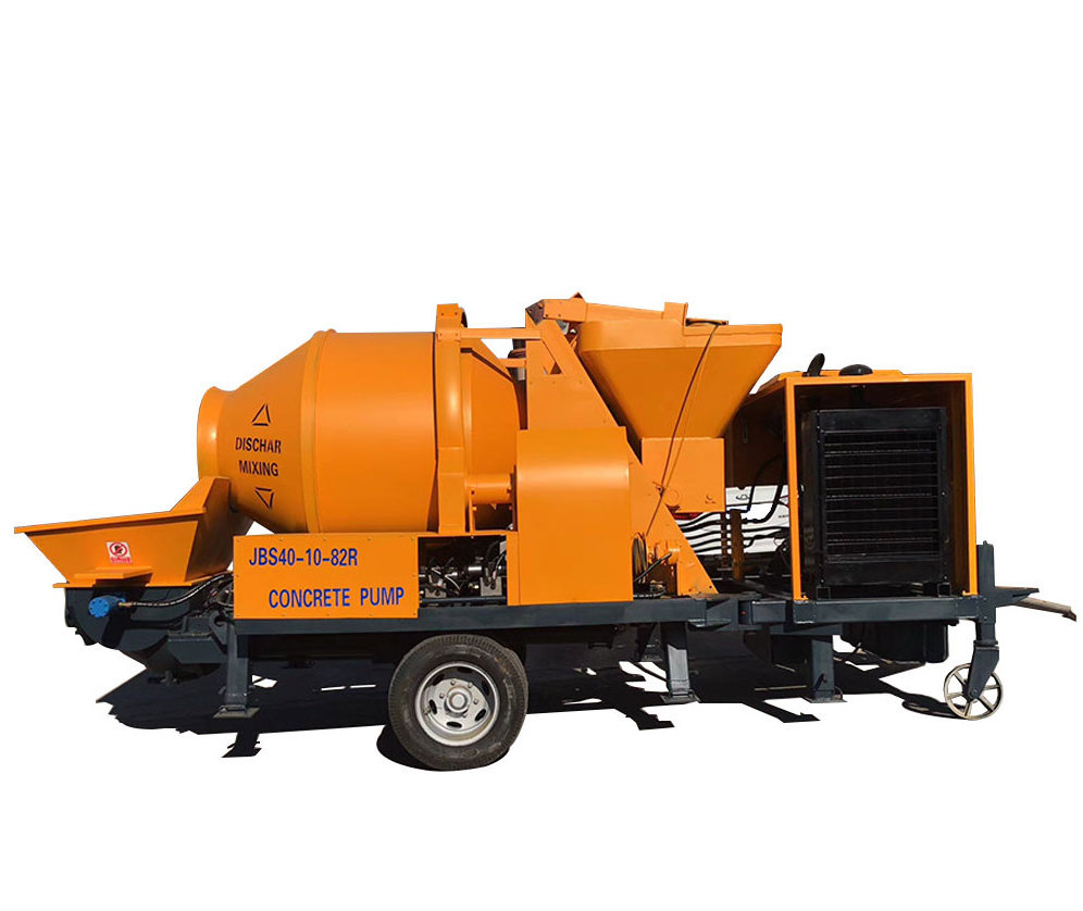 Trailer Mounted Electric Motor Mobile Concrete Pump Construction Machinery Concrete Mixer Pump